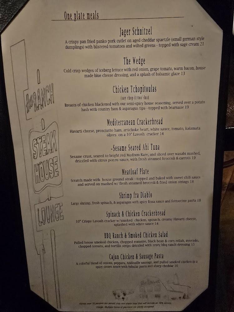 Ranch Steakhouse Menu image 1